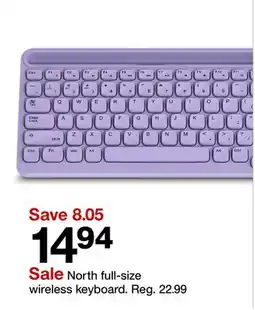Target North full-size wireless keyboard offer