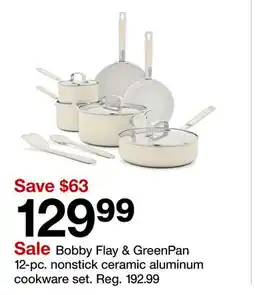 Target Bobby Flay & GreenPan 12-pc. nonstick ceramic aluminum cookware set offer