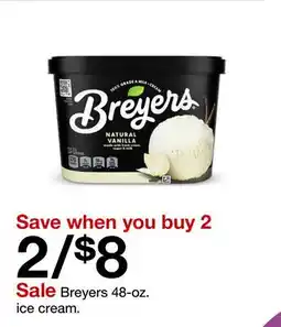 Target Breyers 48-oz. ice cream offer