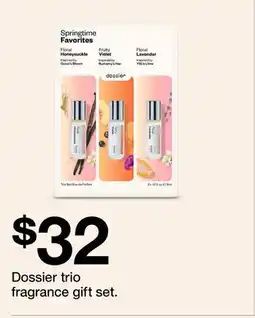 Target Dossier trio fragrance gift set offer