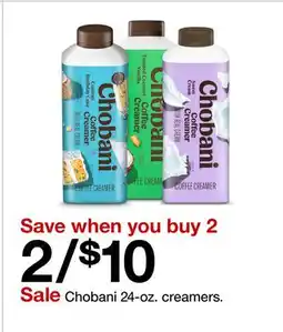 Target Chobani 24-oz. creamers offer