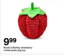 Target Boots & Barkley strawberry crinkle plush dog toy offer