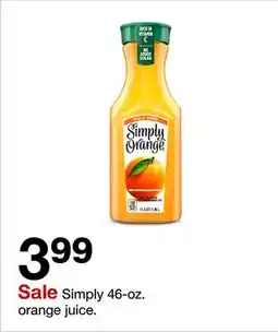 Target Simply 46 - oz. orange juice offer