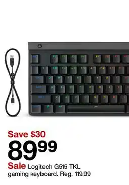 Target Logitech G515 TKL gaming keyboard offer