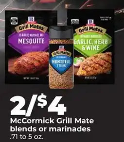 Hy-Vee McCormick Grill Mate blends or marinades offer