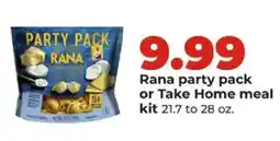 Hy-Vee Rana party pack or take home meal kit offer