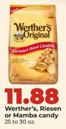 Hy-Vee Werther's, Riesen or Mamba candy offer