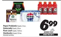 Safeway Pepsi Probiotic, Gatorade, Pure Leaf, Starbucks offer