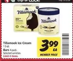 Safeway Tillamook Ice Cream offer