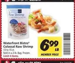 Safeway Waterfront Bistro Colossal Raw Shrimp offer