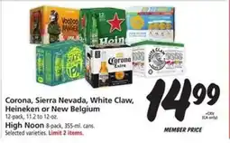 Safeway Corona, Sierra Nevada, White Claw, Heineken or New Belgium offer