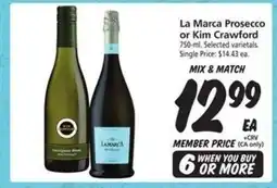 Safeway La Marca Prosecco or Kim Crawford offer