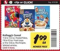 Safeway Kellogg's Cereal offer