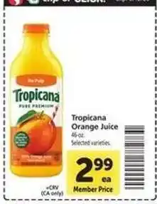 Safeway Tropicana Orange Juice offer
