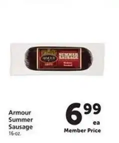 Safeway Armour Summer Sausage offer