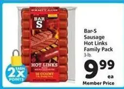 Safeway Bar-S Sausage Hot Links Family Pack offer