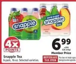 Safeway Snapple Tea offer