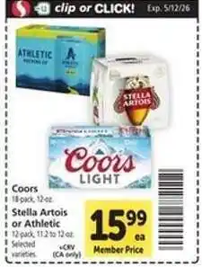 Safeway Coors, Stella Artois or Athletic offer
