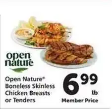 Safeway Open Nature Boneless Skinless Chicken Breasts or Tenders offer