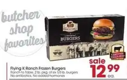 Giant Eagle Flying K Ranch Frozen Burgers offer