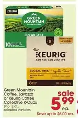 Giant Eagle Green Mountain Coffee, Lavazza or Keurig Coffee Collective K-Cups offer