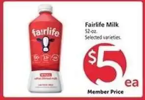 Safeway Fairlife Milk offer