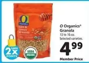 Safeway O Organics Granola offer