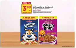 Safeway Kellogg's Large Size Cereal offer