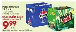 Giant Eagle Pepsi Products 24 Pack offer