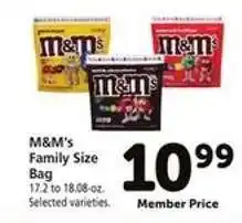 Safeway M & M' s Family Size Bag offer