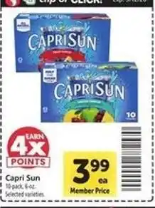Safeway Capri Sun offer