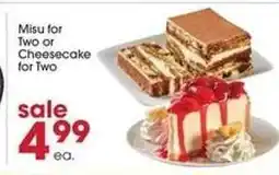 Giant Eagle Misu for Two or Cheesecake for Two offer