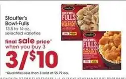 Giant Eagle Stouffer's Bowl-Fulls offer