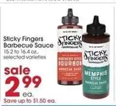 Giant Eagle Sticky Fingers Barbecue Sauce offer