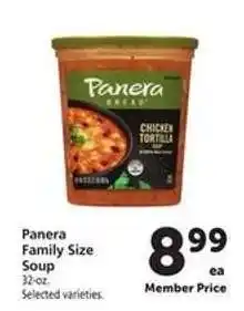 Safeway Panera Family Size Soup offer
