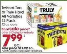 Giant Eagle Twisted Tea or Truly Hard offer