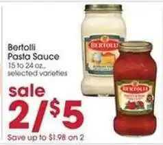 Giant Eagle Bertolli Pasta Sauce offer