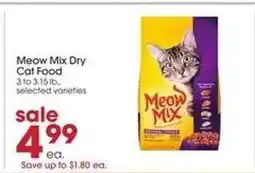 Giant Eagle Meow Mix Dry Cat Food offer