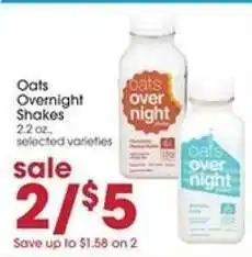Giant Eagle Oats Overnight Shakes offer