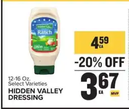 Food Lion HIDDEN VALLEY DRESSING offer