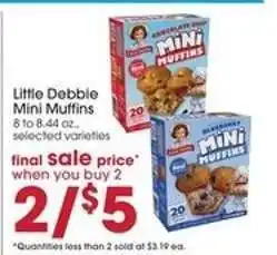 Giant Eagle Little Debbie Mini Muffins offer