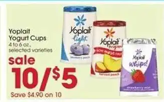 Giant Eagle Yoplait Yogurt Cups offer