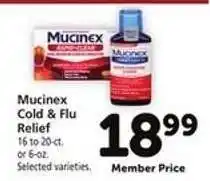 Safeway Mucinex Cold & Flu Relief offer