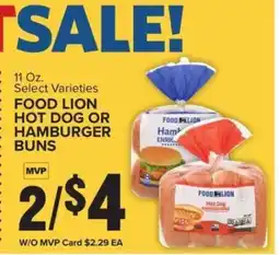 Food Lion FOOD LION HOT DOG OR HAMBURGER BUNS offer
