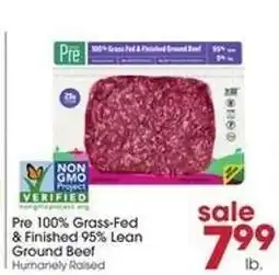 Giant Eagle Pre 100% Grass-Fed & Finished 95% Lean Ground Beef offer