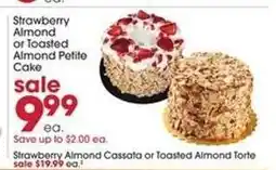 Giant Eagle Strawberry Almond or Toasted Almond Petite Cake offer