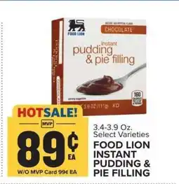 Food Lion FOOD LION INSTANT PUDDING & PIE FILLING offer