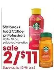 Giant Eagle Starbucks Iced Coffee or Refreshers offer