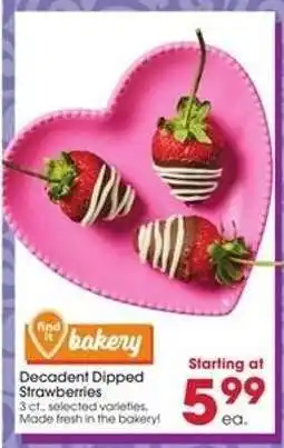 Giant Eagle Decadent Dipped Strawberries offer