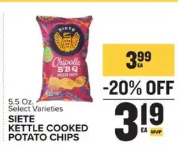 Food Lion SIETE KETTLE COOKED POTATO CHIPS offer